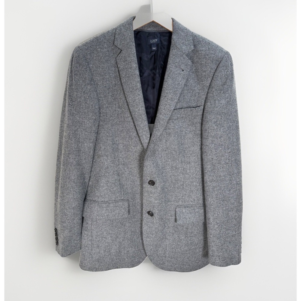 J Crew Blazer Mens 36R Ludlow Wool Moon Yorkshire Tweed Sport Coat Gray Classic - Picture 2 of 10